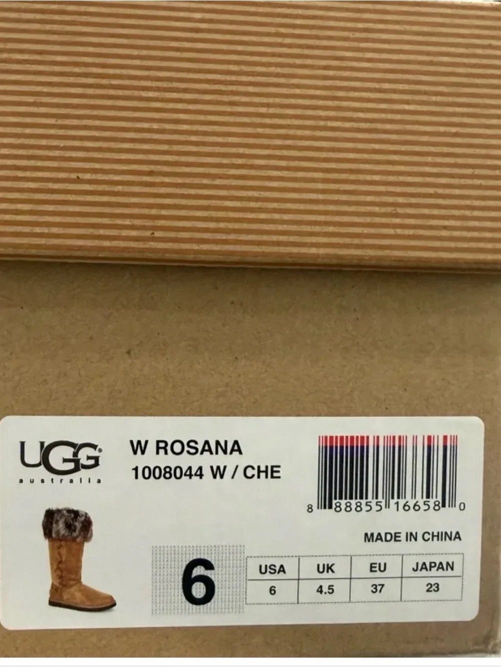 UGG Women's Tan Suede Mid-Calf Boots with Dark Brown Fur Cuff